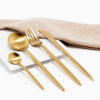 Cubiertos C04-XIA Oro Set 4pz (Acero Inoxidable)