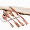Cubiertos C05-SUZ Rosa Oro Set 4pz (Acero Inoxidable)