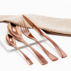 Cubiertos C05-SUZ Rosa Oro Set 4pz (Acero Inoxidable)
