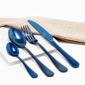 Cubiertos C06-HON Azul Set 4pz (Acero Inoxidable)