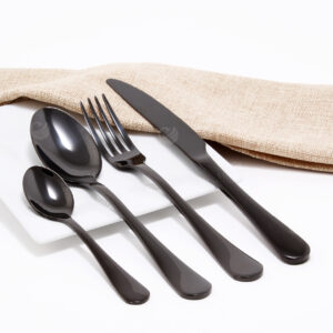 Cubiertos C06-HON Negro Set 4pz (Acero Inoxidable)