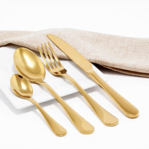 Cubiertos C06-HON Oro Set 4pz (Acero Inoxidable)