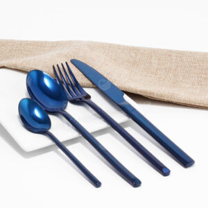 Cubiertos C07-DAT Azul Set 4pz (Acero Inoxidable)