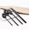 Cubiertos C07-DAT Negro Set 4pz (Acero Inoxidable)