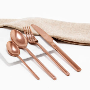 Cubiertos C07-DAT Rosa Oro Set 4pz (Acero Inoxidable)
