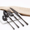 Cubiertos C08-WUX Negro Set 4pz (Acero Inoxidable)