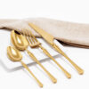 Cubiertos C08-WUX Oro Set 4pz (Acero Inoxidable)