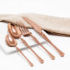 Cubiertos C08-WUX Rosa Oro Set 4pz (Acero Inoxidable)
