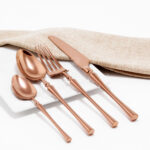 Cubiertos C08-WUX Rosa Oro Set 4pz (Acero Inoxidable)
