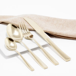 Cubiertos C09-PEK Champagne Set 4pz (Acero Inoxidable)
