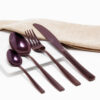 Cubiertos C09-PEK Ciruela Set 4pz (Acero Inoxidable)