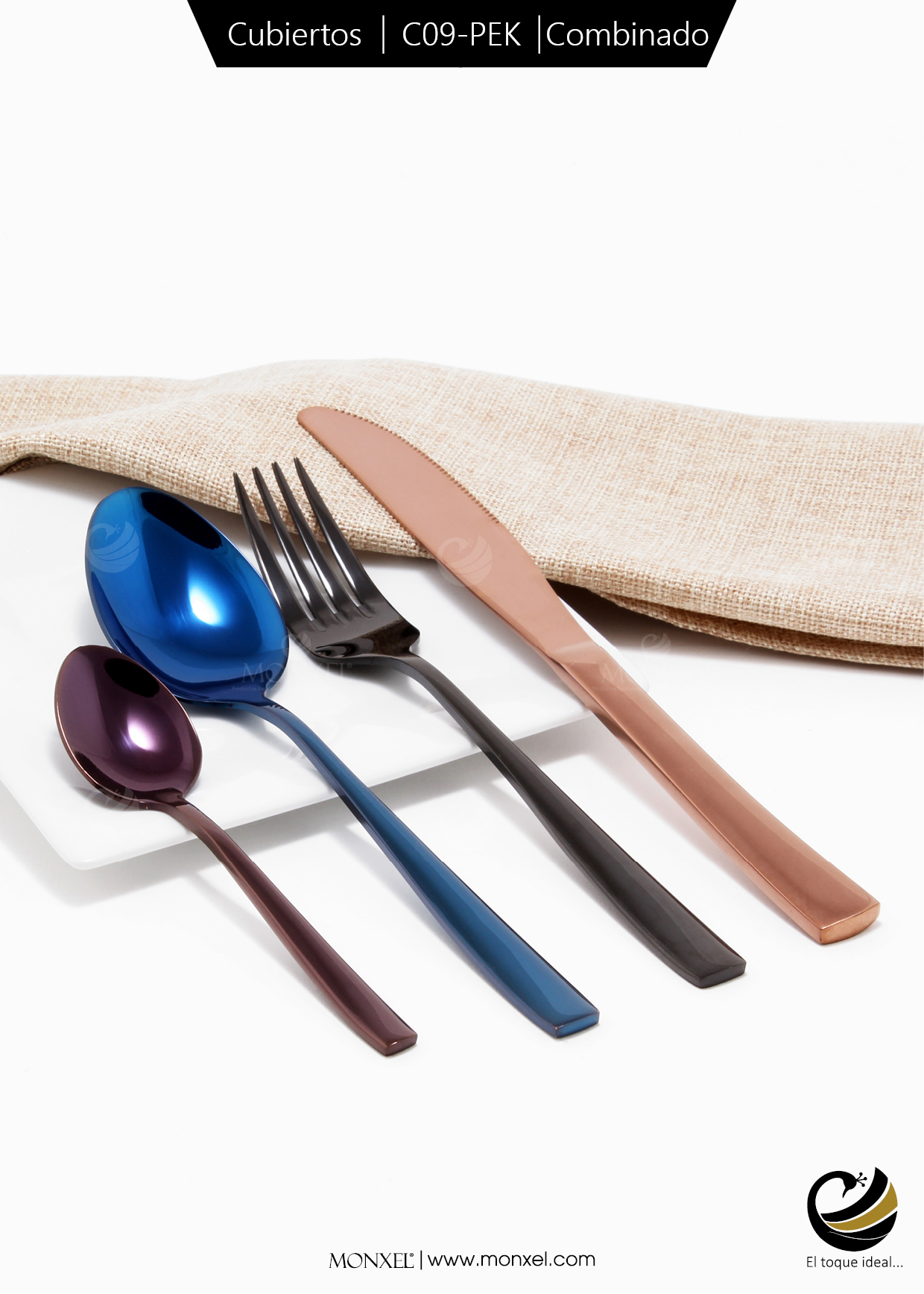 Cubiertos C09-PEK Combinado Set 4pz (Acero Inoxidable)