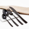 Cubiertos C09-PEK Negro Set 4pz (Acero Inoxidable)