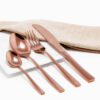 Cubiertos C09-PEK Rosa Oro Set 4pz (Acero Inoxidable)