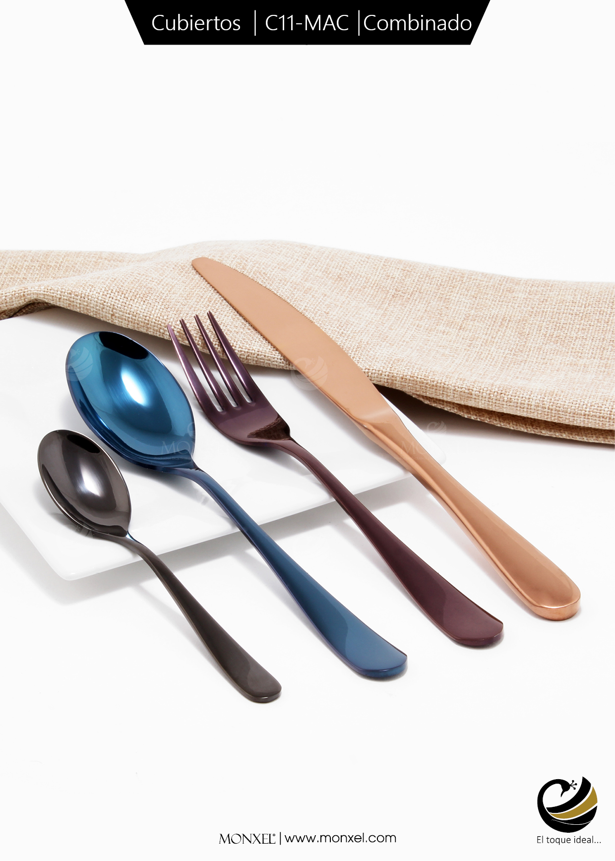 Cubiertos C11-MAC Combinado Set 4pz (Acero Inoxidable)