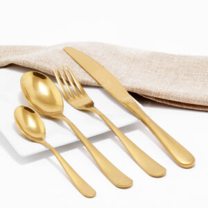 Cubiertos C11-MAC Oro Set 4pz (Acero Inoxidable)