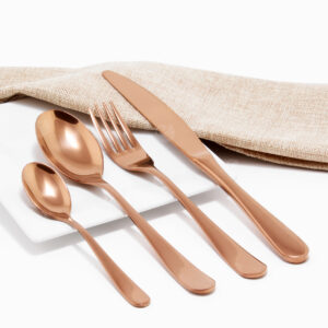 Cubiertos C11-MAC Rosa Oro Set 4pz (Acero Inoxidable)