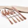 Cubiertos C13-FOS Rosa Oro Set 5pz (Acero Inoxidable)