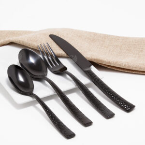 Cubiertos C14-CRA Negro Set 4pz (Acero Inoxidable)
