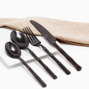 Cubiertos C15-TAI Negro Set 4pz (Acero Inoxidable)