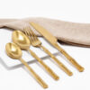 Cubiertos C15-TAI Oro Set 4pz (Acero Inoxidable)