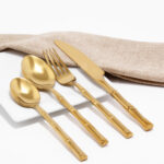 Cubiertos C15-TAI Oro Set 4pz (Acero Inoxidable)
