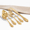 Cubiertos C16-LUO Oro Set 5pz (Acero Inoxidable)