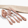 Cubiertos C16-LUO Rosa Oro Set 5pz (Acero Inoxidable)