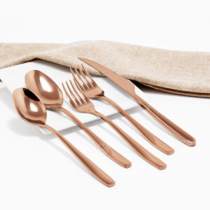 Cubiertos C17-LEZ Rosa Oro Set 5pz (Acero Inoxidable)
