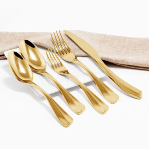 Cubiertos C18-FUS Oro Set 5pz (Acero Inoxidable)