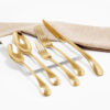 Cubiertos C19-URU Oro Set 5pz (Acero Inoxidable)