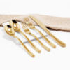 Cubiertos C20-JIM Oro Set 5pz (Acero Inoxidable)