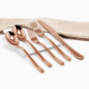 Cubiertos C20-JIM Rosa Oro Set 5pz (Acero Inoxidable)