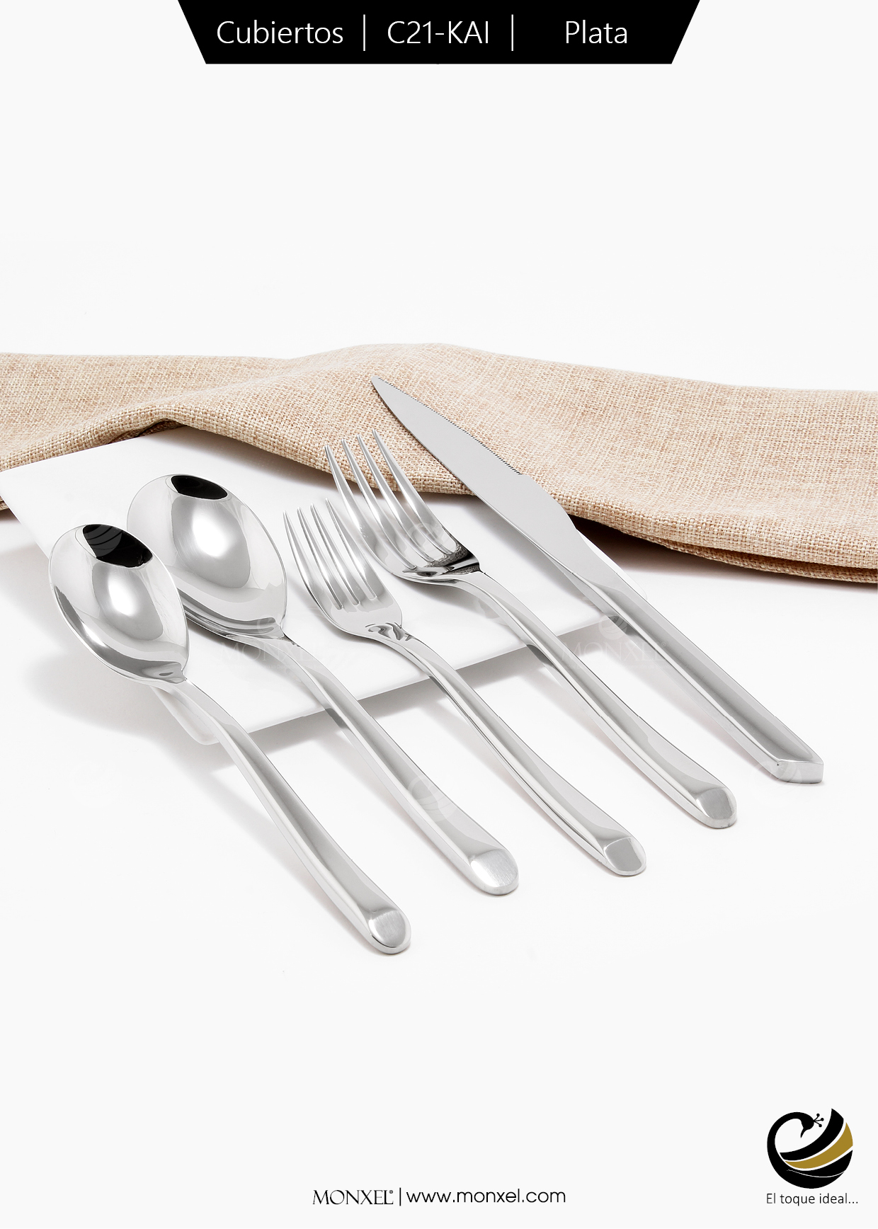Cubiertos C21-CAI Plata Set 5pz (Acero Inoxidable)