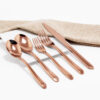 Cubiertos C21-CAI Rosa Oro Set 5pz (Acero Inoxidable)