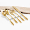 Cubiertos C22-ZIB Oro Set 5pz (Acero Inoxidable)