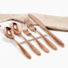 Cubiertos C23-BAO Rosa Oro Set 5pz (Acero Inoxidable)