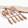 Cubiertos C25-CHI Rosa Oro Set 5pz (Acero Inoxidable)