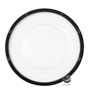 Plato Base P169-FIL Negro 33 cm. (Acrílico)