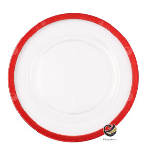 Plato Base P169-FIL Rojo 33 cm. (Acrílico)