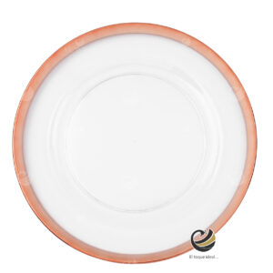 Plato Base P169-FIL Rosa Oro 33 cm. (Acrílico)