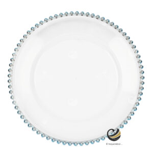 Plato Base P170-PER Azul Tiffany 33 cm. (Acrílico)