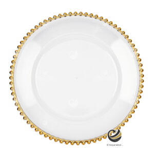 Plato Base P170-PER Oro 33 cm. (Acrílico)