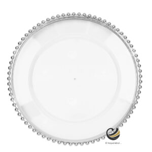 Plato Base P170-PER Plata 33 cm. (Acrílico)