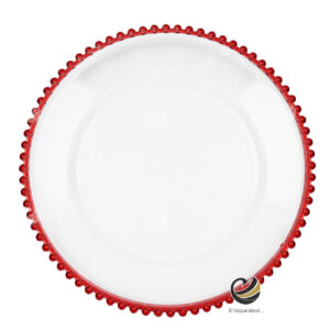 Plato Base P170-PER Rojo 33 cm. (Acrílico)