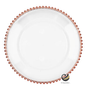 Plato Base P170-PER Rosa Oro 33 cm. (Acrílico)