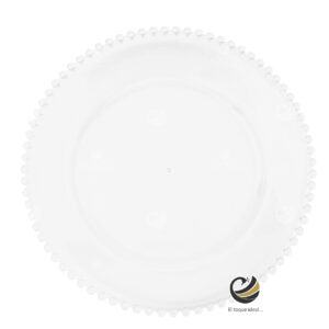 Plato Base P170-PER Transparente 33 cm. (Acrílico)