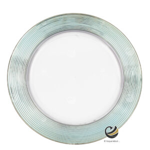 Plato Base P171-SNA Azul Tiffany 33 cm. (Acrílico)