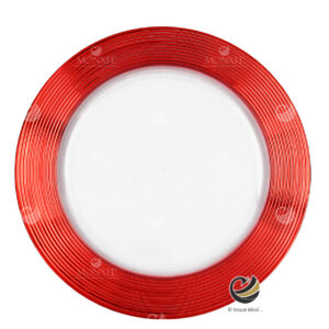 Plato Base P171-SNA Rojo 33 cm. (Acrílico)