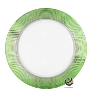 Plato Base P171-SNA Verde 33 cm. (Acrílico)